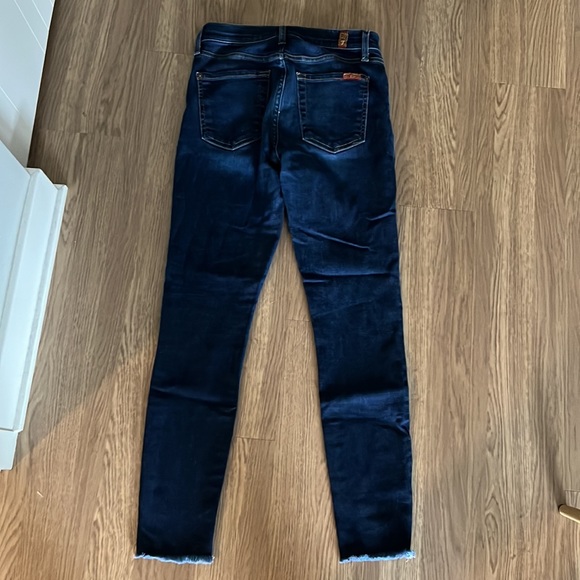 7 for all mankind skinny jeans-size 24. Dark blue wash - Picture 4 of 5